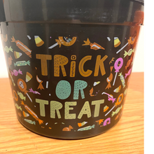 Load image into Gallery viewer, Printed Plastic Halloween Treat Pails: Spooky Sweets!