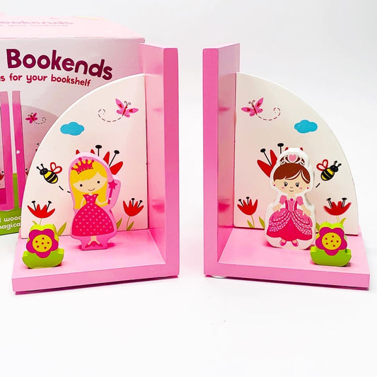 Wooden Princess Bookends