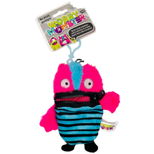 Load image into Gallery viewer, Worry Monster Plush Backpack Clippable: Pink and Blue