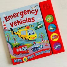 Load image into Gallery viewer, Emergency Vehicles with 4 Fun Sounds!