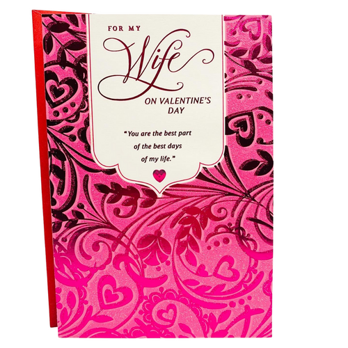 Hallmark: For My Wife: Deluxe Glittery Valentine's Day Card