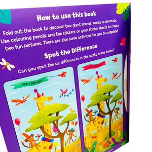 Giraffe-Tastic Sticker Play Scenes with Over 300 Stickers! Stick, Colour, Play!