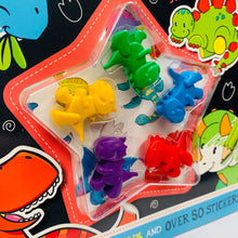 Load image into Gallery viewer, Dinosaur Colouring Fun (with 5 Dino Crayons and over 50 stickers)