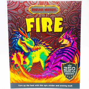 Dinosaur Warriors Fire Sticker and Activity Book