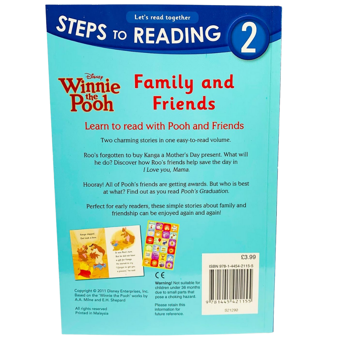 Steps to Reading: Winnie the Pooh: Family and Friends (2 stories, Bookmark, & Stickers)