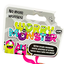 Load image into Gallery viewer, Worry Monster Plush Backpack Clippable: Pink and Green