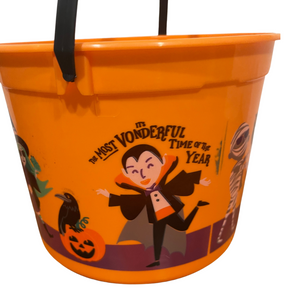 Printed Plastic Halloween Treat Pails: Spooky characters!