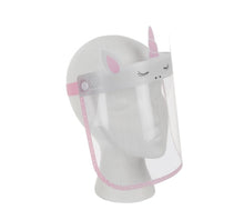 Load image into Gallery viewer, Kid&#39;s Clear Protective Face Shield: Unicorn